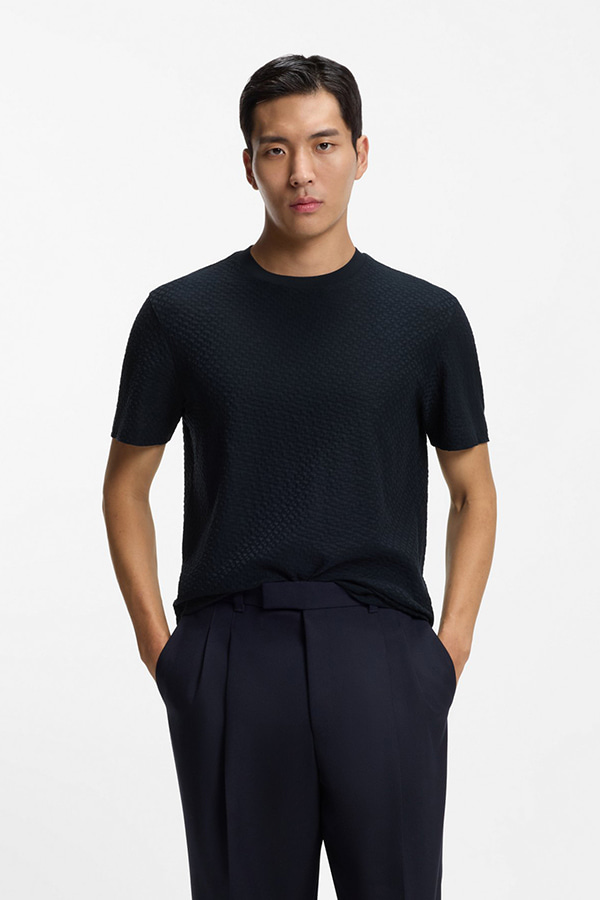 ΜΠΛΟΥΖΑ T-SHIRT BOSS - 404 ΜΠΛΕ